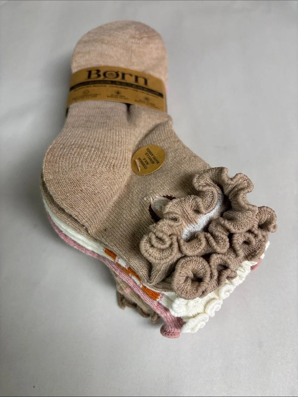 New Born Socks Women’s 4 Pair Brown Wool Blend Quarter Sock Casual Fall Hedgehog